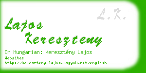 lajos kereszteny business card